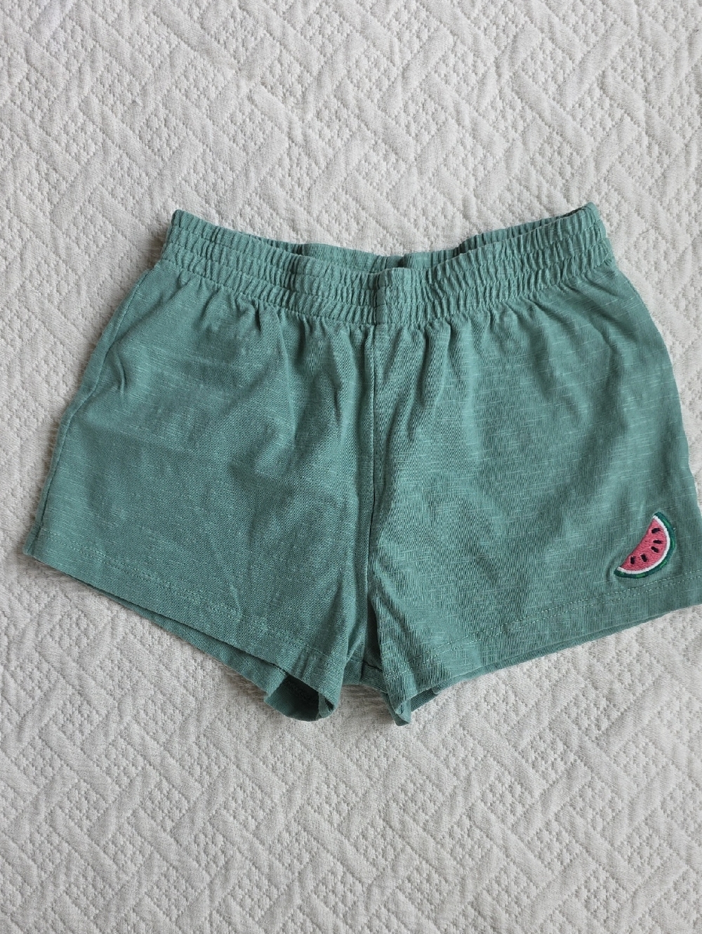 Hanna Andersson Seafoam Green Watermelon Elastic-Waist Pull On Shorts